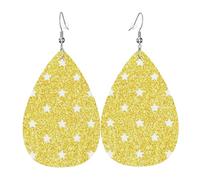 Orecchini Da Donna In Pelle Di Goccia Glitter Colorful Rainbow Star Eleganti Orecchini Da Donna In Finta Pelle Squisito Ciondolo A Goccia Per Appuntamenti Feste Balli