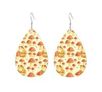 Orecchini Da Donna In Pelle Di Goccia Lovely Frog On Mushroom Moda Orecchini Pendenti Squisito Ciondolo A Goccia Per Matrimoni Accessori Uso Quotidiano