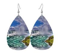 Orecchini Da Donna In Pelle Di Goccia Niagara Falls Innovativi Orecchini In Pelle Moda Ciondolo A Goccia Per Balli Matrimoni Feste