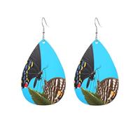 Orecchini Da Donna In Pelle Di Goccia Two Beautiful Butterflies Squisito Orecchini Leggeri Ciondolo Con Pendente A Goccia Per Feste Balli Matrimoni