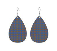 Orecchini da donna in tartan della famiglia del clan antico Carlisle, a forma di goccia d'acqua, accessori alla moda