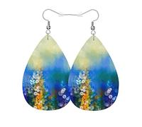 Orecchini Da Donna Ivy Leaves, Abstract Flowers Watercolor Painting Spring Flower Orecchino In Ecopelle Decorazioni Per Feste Moda Orecchini A Goccia, Per Le Donne, Birthday, Carnevale