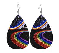 Orecchini Da Donna Lgbt Rainbow Gay Pride Flag Cosmic Planet Starts Orecchino In Ecopelle Moda Orecchini A Goccia, Per Carnevale, Le Donne, Party