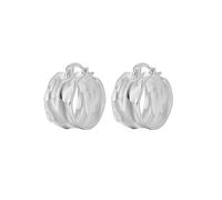 Orecchini da donna, orecchini a cerchio in argento all'ingrosso 17 x 20 mm, per gioielli di Capodanno, ChunkySans pierres précieuses, Rame, Nessuna pietra preziosa