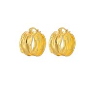 Orecchini da donna, orecchini a cerchio in argento all'ingrosso 17 x 20 mm, per gioielli di Capodanno, ChunkySans pierres précieuses, Rame, Nessuna pietra preziosa