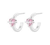 Orecchini da donna, orecchini a chiodo con zirconia cubica, 19 x 16 mm, per festa della mamma, gioielli, Cœur en zircone cubique en forme de cœur, Rame, Zirconia cubica