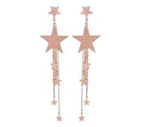 Orecchini da donna Orecchini a nappa lunga con stella a cinque punte Orecchini a bottone, dorati robusti e praticiDeft è stato elaborato