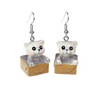 Orecchini Da Donna Orecchini animali 3D per bambine carini colorati per bambini bambini da donna (G, One Size)