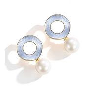 Orecchini da donna Orecchini blu Temperamento da donna imitazione orecchini perle orecchini retrò, orecchini a goccia per stallone per regalo di compleanno, orecchini interfaccia