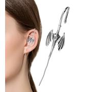 Orecchini da donna Orecchini da donna alla in acciaio inossidabile, Orecchino con polsino a forma di serpente eleganti con cingolato per l'orecchio, animali unici serpent