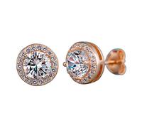 Orecchini da donna, orecchini da donna con rosa per gioielli, orecchini a perno in argento 925, orecchini a cerchio con rosa,Rose-2