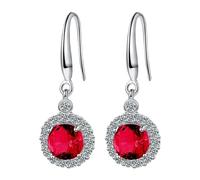 Orecchini da donna Orecchini Ganci per le orecchie Quattro Zirconi Orecchini rotondi per le donne Orecchino alla moda, A, Metallo, Nessuna pietra preziosa