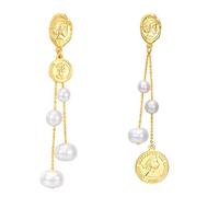 Orecchini da donna, Orecchini in argento sterling for donna, orecchini pendenti sobri e splendidi for uso nuziale, orecchini da sposa squisiti in argento sterling S925