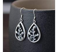 Orecchini da donna, orecchini pendenti in stile cinese S925, orecchini tailandesi antichi, orecchini a goccia con piccoli fiori cavi, moda donna