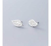 Orecchini da donna, orecchini S925 in stile coreano semplice, stile letterario, orecchini a foglia cava con diamanti, rosa,A-b