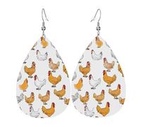 Orecchini Da Donna Pelle Sintetica A Brood Of Chickens Leggeri E Lussuosi Teardrop Leather Dangle Earrings Jewelry Per For Women Girls Per Le Donne Ragazze
