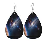 Orecchini Da Donna Pelle Sintetica A Fascinating Universe Jewelry Teardrop Leather Dangle Earrings Accessories Per Every Outfit Per Feste E Appuntamenti