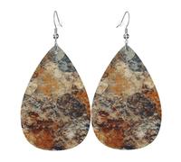 Orecchini Da Donna Pelle Sintetica Abstract Granite Jewelry Orecchino Design Di Fascia Alta Per Adatti Per L'Uso Quotidiano Per Le Donne Ragazze