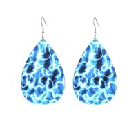 Orecchini Da Donna Pelle Sintetica Abstract Light-Ning Bolt Jewelry Teardrop Leather Dangle Earrings Lacrima Per Feste E Appuntamenti Per Le Donne Ragazze