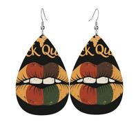 Orecchini Da Donna Pelle Sintetica African Black Proud Afro Black Queens Lips Orecchino Lacrima Per Adatti Per L'Uso Quotidiano For Women Girls
