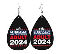 Orecchini Da Donna Pelle Sintetica Any Functioning Adult 2024 For President Lacrima Orecchino Leggeri E Lussuosi Per Decorazione Per Abbigliamento 2 Paia