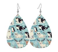 Orecchini Da Donna Pelle Sintetica Arctic Circle Cute Animals Jewelry Gioielli Per Per Feste E Appuntamenti Adatti Per L'Uso Quotidiano