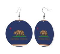 Orecchini Da Donna Pelle Sintetica Bear California Flag Leggeri E Lussuosi Orecchino Per Per Feste E Appuntamenti For Women Girls