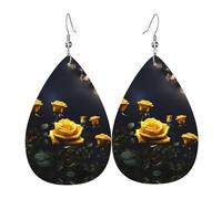 Orecchini Da Donna Pelle Sintetica Beautiful Yellow Roses Printed Orecchino Accessories Per Per Feste E Appuntamenti Decorazione Per Abbigliamento