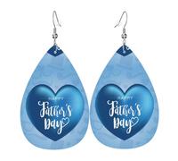 Orecchini Da Donna Pelle Sintetica Best Dad Ever Happy Father Day Lacrima Teardrop Leather Dangle Earrings Accessories Per Every Outfit Per Le Donne Ragazze