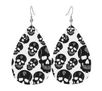 Orecchini Da Donna Pelle Sintetica Black Skull Accessories Gioielli Lacrima Per Decorazione Per Abbigliamento Every Outfit
