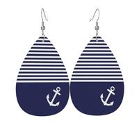 Orecchini Da Donna Pelle Sintetica Boat Anchors Pattern Leggeri E Lussuosi Orecchino Accessories Per Adatti Per L'Uso Quotidiano For Women Girls