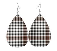 Orecchini Da Donna Pelle Sintetica Burns Check Scottish Plaid Lacrima Orecchini In Pelle A Forma Di Lacrima Accessories Per Every Outfit For Women Girls