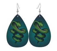 Orecchini Da Donna Pelle Sintetica Cobra Snake Teardrop Leather Dangle Earrings Jewelry Per Every Outfit Per Le Donne Ragazze