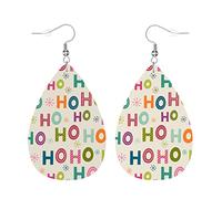 Orecchini Da Donna Pelle Sintetica Colorful Santa Claus Laugh Leggeri E Lussuosi Orecchino Per Every Outfit Per Le Donne Ragazze