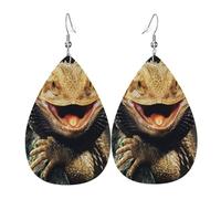 Orecchini Da Donna Pelle Sintetica Cool Bearded Dragon Lizards Orecchino Lacrima Per Adatti Per L'Uso Quotidiano For Women Girls
