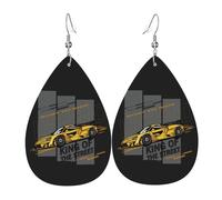 Orecchini Da Donna Pelle Sintetica Cool Speed Race Car Teardrop Leather Dangle Earrings Accessories Per Per Feste E Appuntamenti For Women Girls
