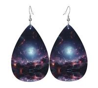 Orecchini Da Donna Pelle Sintetica Cosmic Blue Hole Pattern Orecchini In Pelle A Forma Di Lacrima Accessories Per For Women Girls Every Outfit