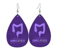 Orecchini Da Donna Pelle Sintetica Crohn'S & Colitis Awareness Month Accessories Orecchini In Pelle A Forma Di Lacrima Leggeri E Lussuosi Per Feste E Appuntamenti Per Le Donne Ragazze