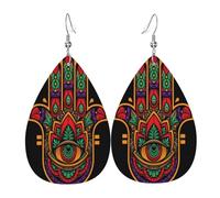Orecchini Da Donna Pelle Sintetica Culture Art Bohemian Evil Eye Hamsa Hand Leggeri E Lussuosi Orecchino Accessories Per Decorazione Per Abbigliamento Per Le Donne Ragazze