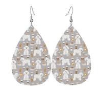 Orecchini Da Donna Pelle Sintetica Cute Bichon Frise Coffee Orecchino Accessories Per Per Feste E Appuntamenti Per Le Donne Ragazze