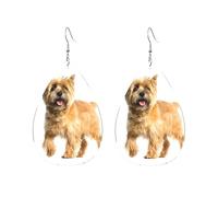 Orecchini Da Donna Pelle Sintetica Cute Cairn Terrier Dog Teardrop Leather Dangle Earrings Accessories Per Every Outfit For Women Girls