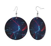 Orecchini Da Donna Pelle Sintetica Digital World Blockchain Lacrima Gioielli Per Per Le Donne Ragazze Every Outfit