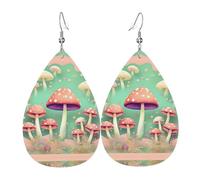 Orecchini Da Donna Pelle Sintetica Dream Mushroom Pattern Jewelry Gioielli Design Di Fascia Alta Per Every Outfit Per Feste E Appuntamenti
