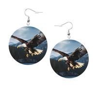Orecchini Da Donna Pelle Sintetica Eagle At Hunting Print Jewelry Orecchino Per Per Le Donne Ragazze Per Feste E Appuntamenti
