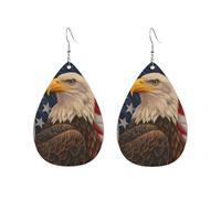 Orecchini Da Donna Pelle Sintetica Eagle Before Old Glory Lacrima Orecchino Design Di Fascia Alta Per Adatti Per L'Uso Quotidiano 2 Paia