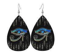 Orecchini Da Donna Pelle Sintetica Egyptian Eyes Egypt Hieroglyphs Orecchini In Pelle A Forma Di Lacrima Jewelry Per For Women Girls Decorazione Per Abbigliamento