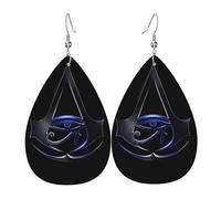 Orecchini Da Donna Pelle Sintetica Egyptian Eyes Goddess Art Teardrop Leather Dangle Earrings Accessories Per Per Feste E Appuntamenti Per Le Donne Ragazze
