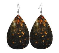 Orecchini Da Donna Pelle Sintetica Falling Leaves In The Rain Pattern Design Di Fascia Alta Orecchini In Pelle A Forma Di Lacrima Lacrima Per Every Outfit Per Feste E Appuntamenti