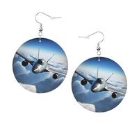 Orecchini Da Donna Pelle Sintetica Flying Airplane Print Leggeri E Lussuosi Orecchino Per For Women Girls Per Feste E Appuntamenti