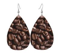 Orecchini Da Donna Pelle Sintetica Funny Roasted Coffee Beans Design Di Fascia Alta Orecchino Accessories Per Le Donne Ragazze Decorazione Per Abbigliamento